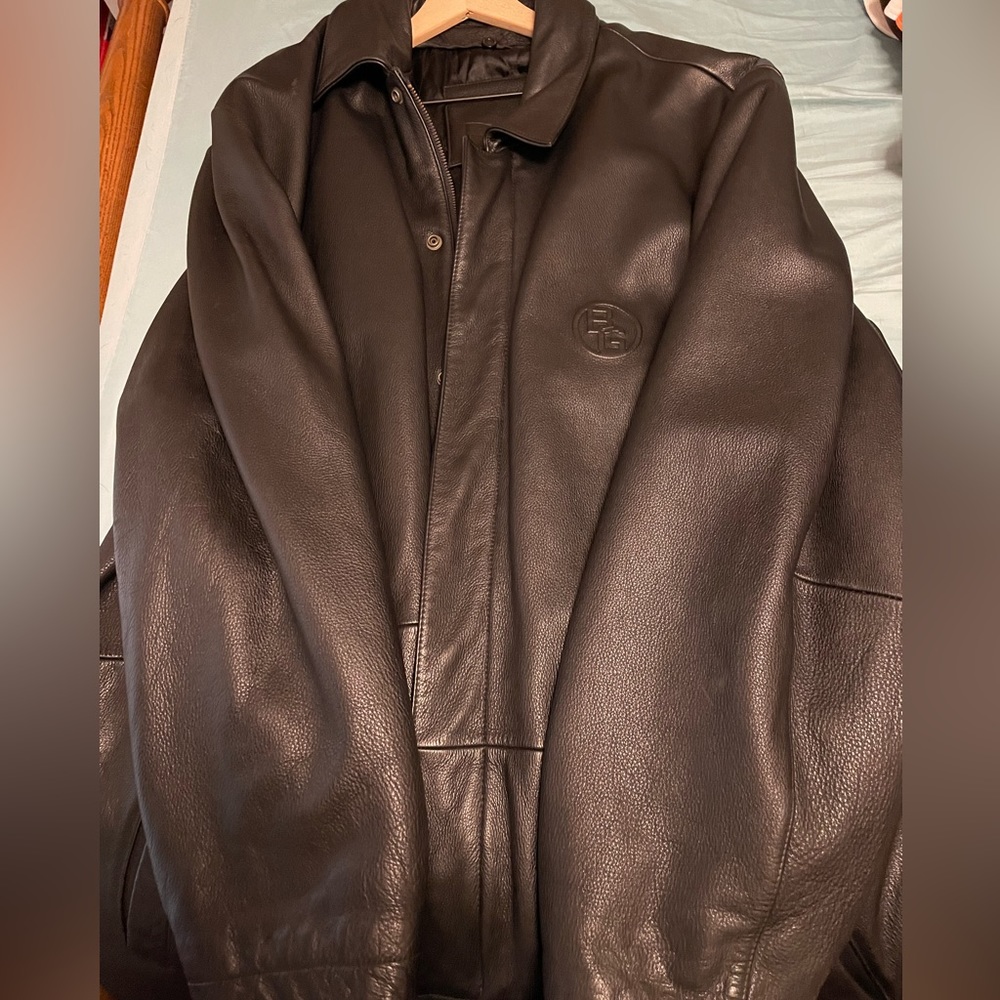 Nike Battlegrounds No 157 One Of Five Hundred Black Leather Jacket XXL 2XL Kobe